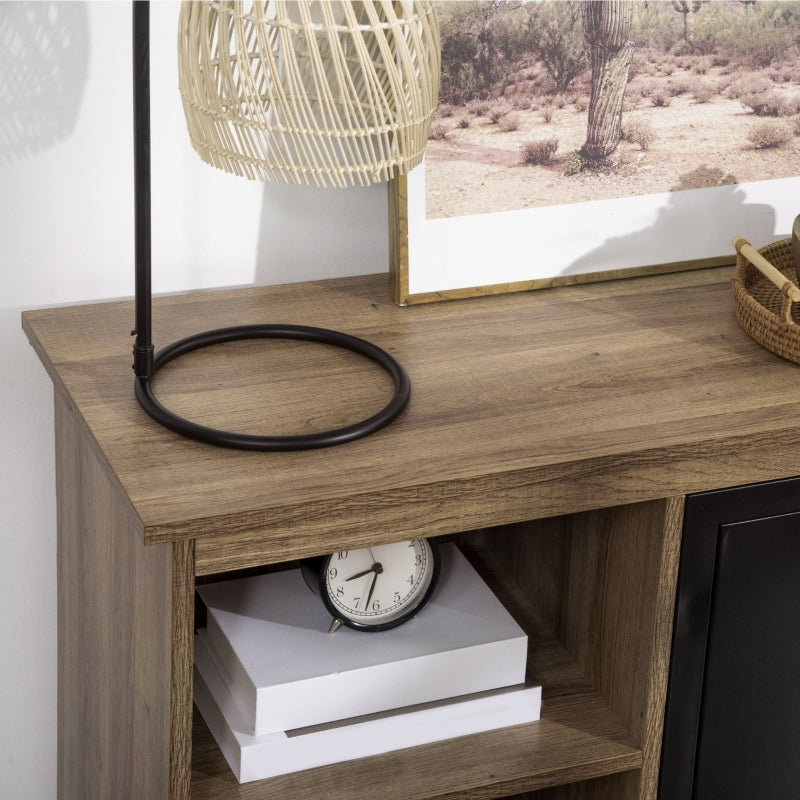 Brown Steel Door Storage Cabinet with 3 Shelves