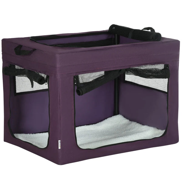 Purple Pet Carrier with Cushion for Miniature and Small Dogs - 69cm