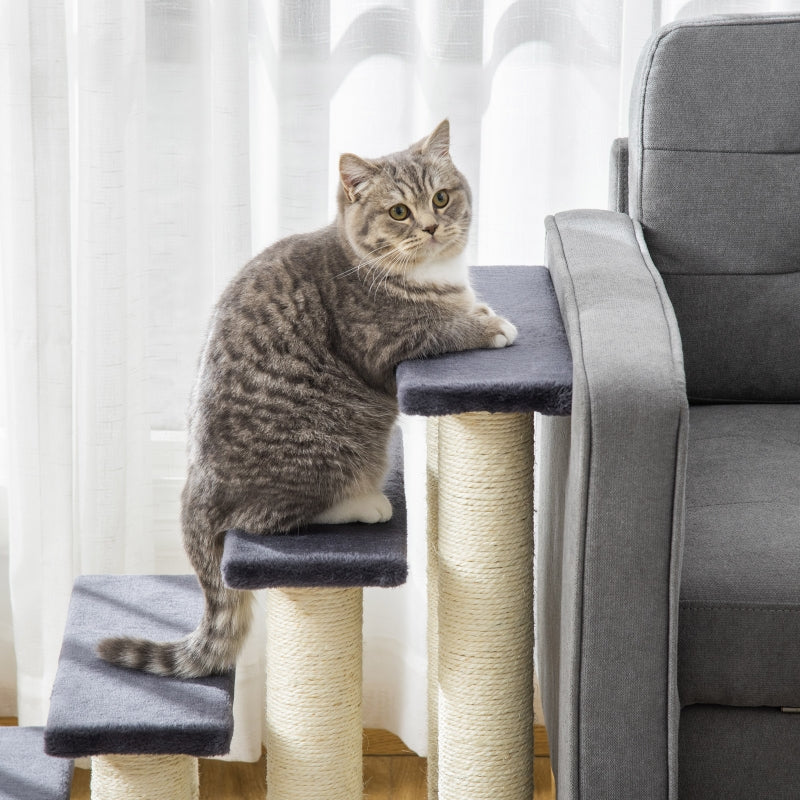 Grey Pet Ladder - Particle Board for Cats and Dogs