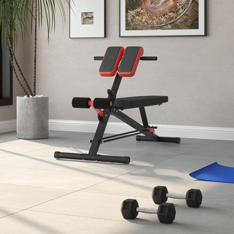 Adjustable Weight Bench Set with Dumbbells - Black