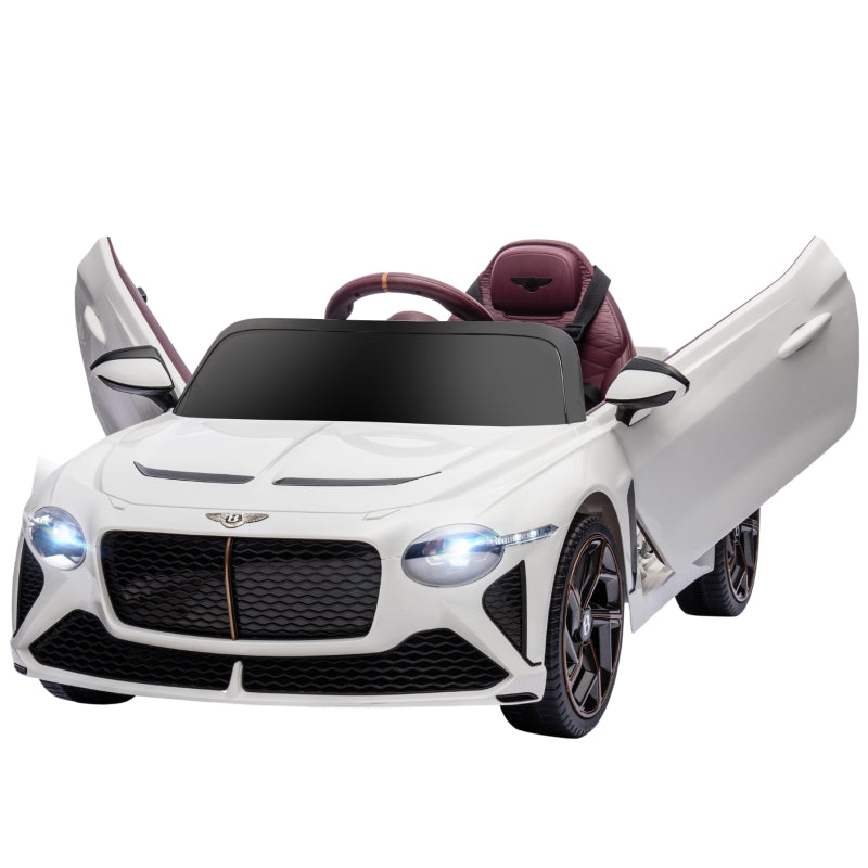 White Licensed 12V Kids Electric Car with Remote Control