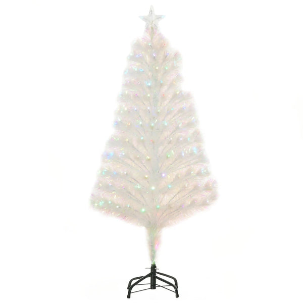 4ft White Fiber Optic LED Christmas Tree - Holiday Home Xmas Decor
