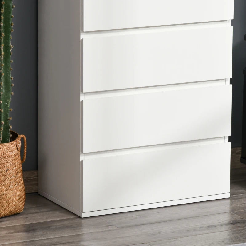 White 5-Drawer Storage Cabinet for Bedroom and Living Room