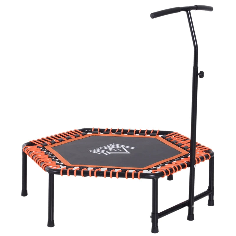 Adjustable Handle Mini Trampoline - Black/Orange