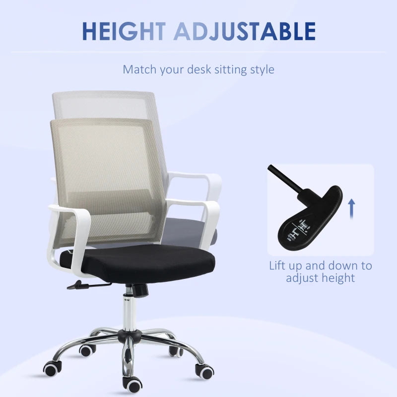 Black Ergonomic Mesh Office Chair with Adjustable Height Armrest