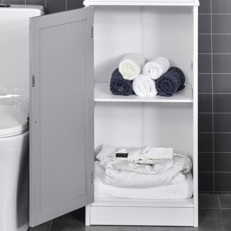 Slimline White Tall Bathroom Storage Cabinet