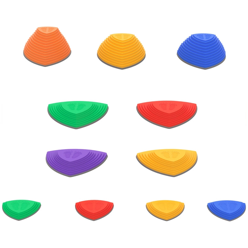 River Stone Balance Course Set for Kids - 11 Pieces, Indoor/Outdoor, Stackable