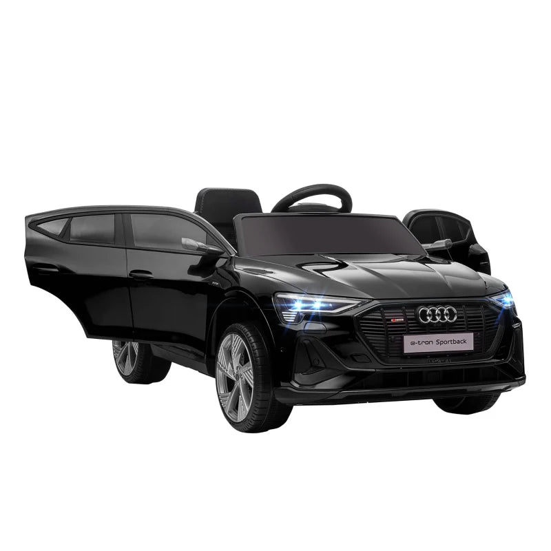 Black Audi E-tron 12V Kids Electric Ride On Car with Remote Control