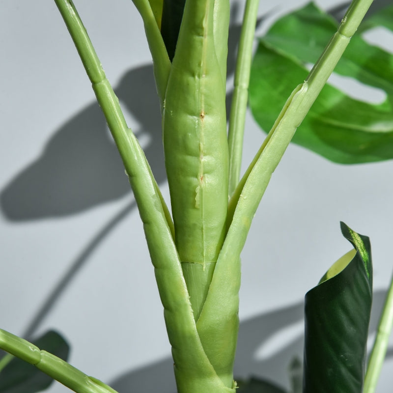 Green Artificial Monstera Tree with 21 Leaves - Indoor/Outdoor Decor