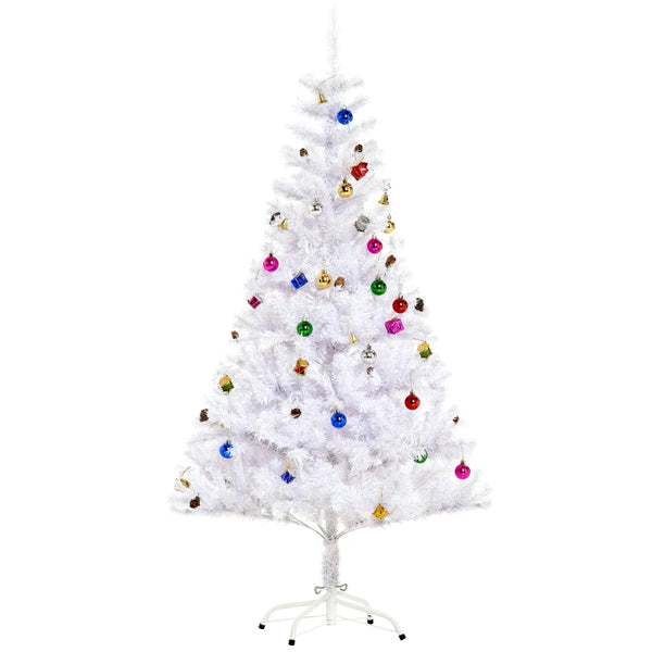 5FT White Artificial Christmas Tree with Metal Stand - Seasonal Home Decor