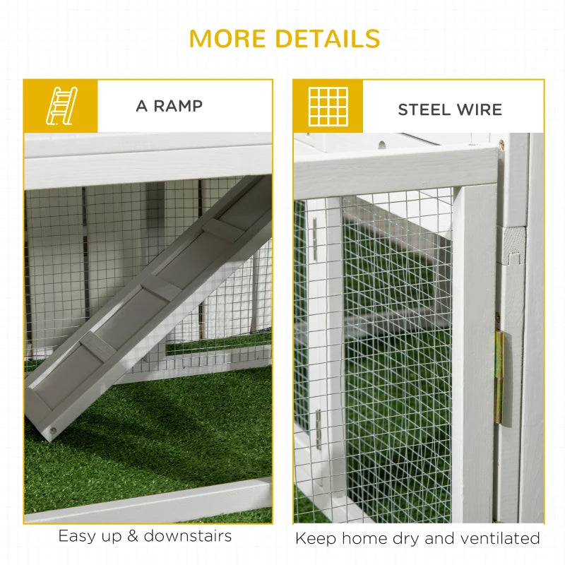 Light Grey Indoor Small Pet Cage with Slide-Out Tray