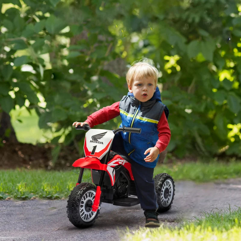 Red 3-Wheel Kids Electric Motorbike with Horn - Ages 18-36 Months