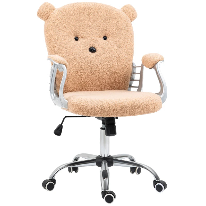 Brown Bear Shape Office Chair with Teddy Fleece Fabric