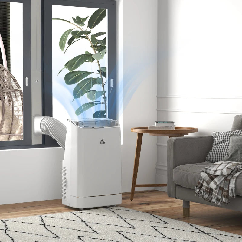 Portable White Air Conditioner with WiFi, Dehumidifier & Fan - 14,000 BTU
