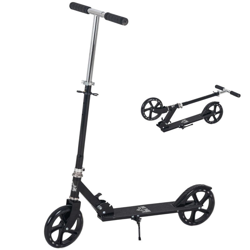 Blue Kids Foldable Kick Scooter with Adjustable Height and Rear Brake