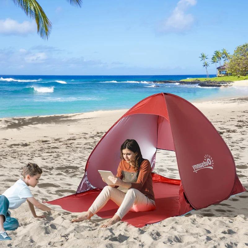 Red Portable Beach Tent