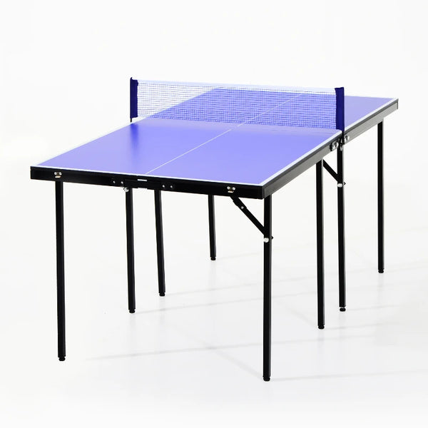 Blue Folding 5ft Mini Table Tennis Ping Pong Set