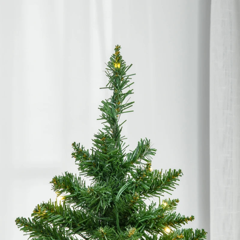 6FT Green Christmas Tree with Warm White LED Lights