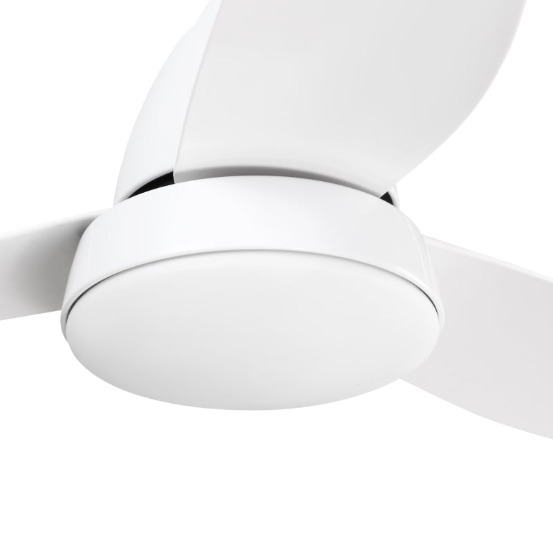 White Reversible Ceiling Fan with Light and Remote Control