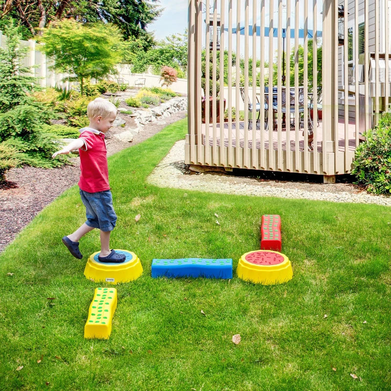 Kids Multicoloured Stepping Stones & Balance Bridge Set for Toddlers