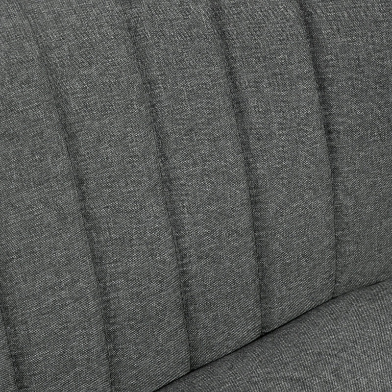 High-Back Grey 2 Seater Sofa