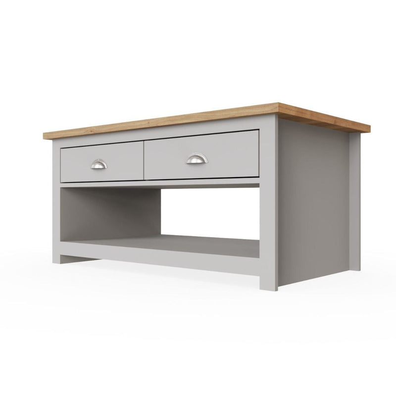 2 Drawer Grey Coffee Table