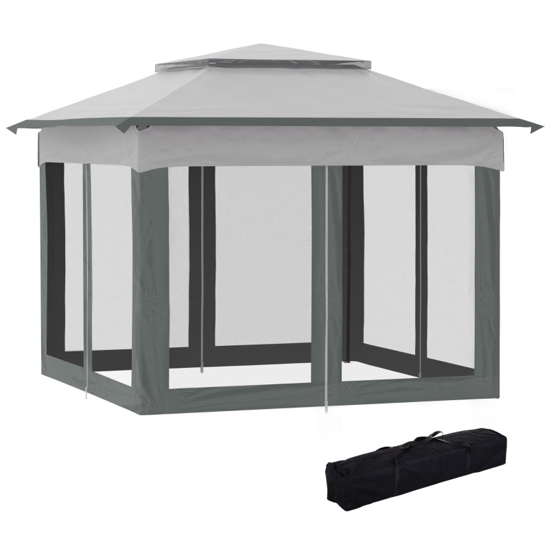 Grey Metal Pop Up Gazebo