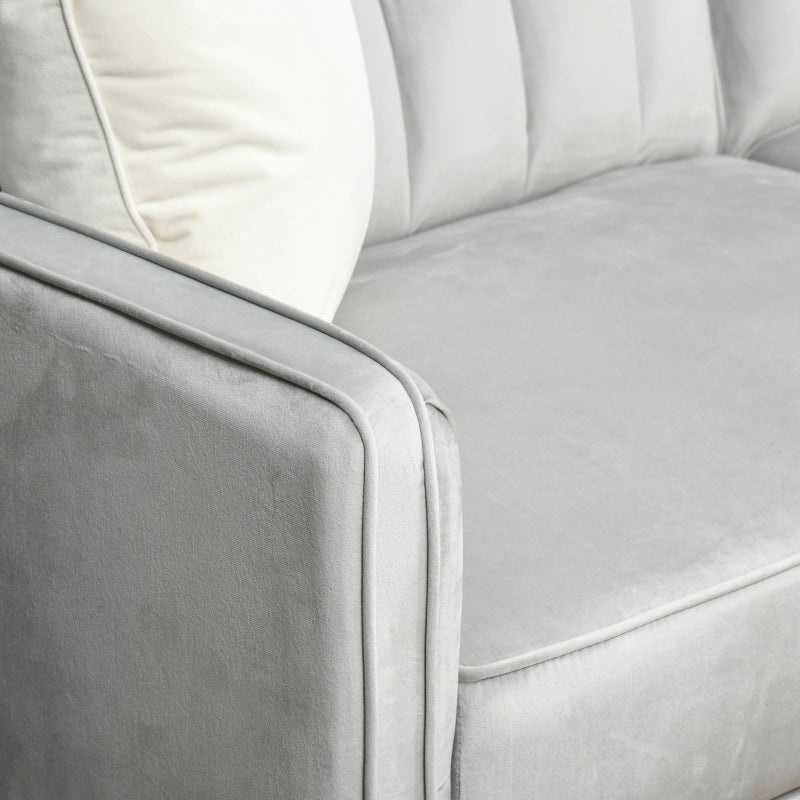 3 Seater Adjustable Light Grey Sofa