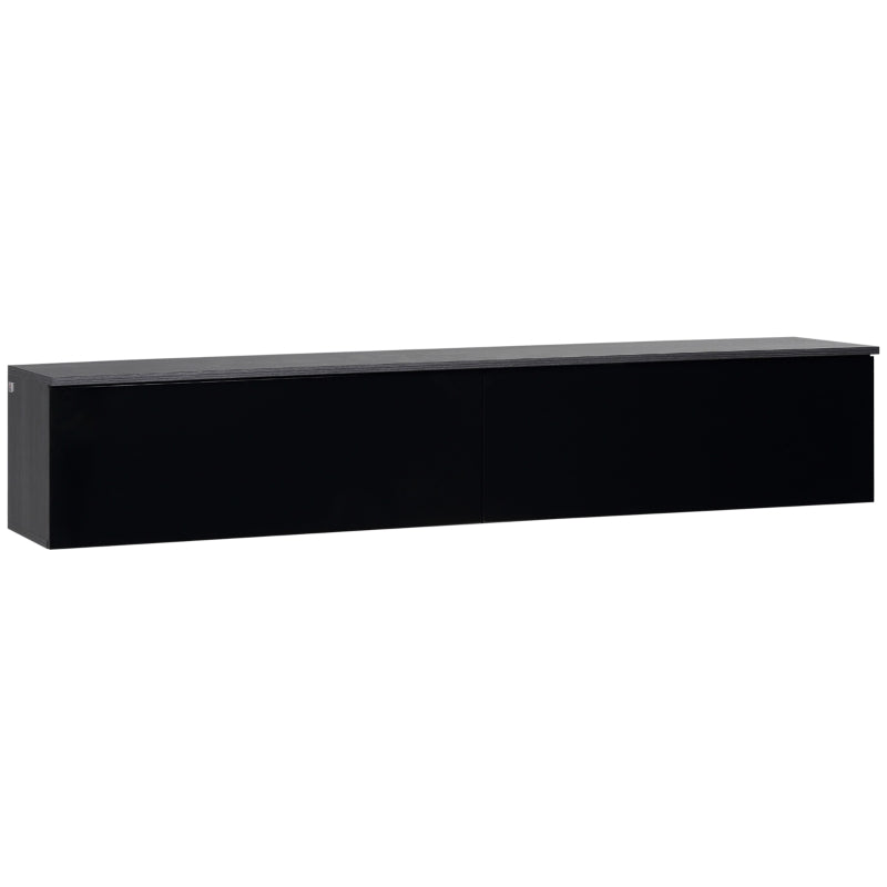 Gloss Black Floating TV Unit