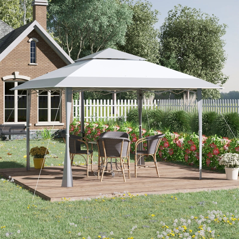 Light Grey Gazebo With Adjustable Legs