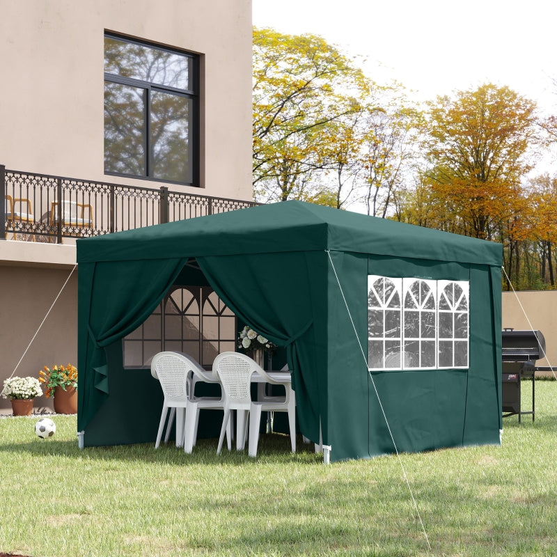 Small Green Pop Up Gazebo (3m x 3m)