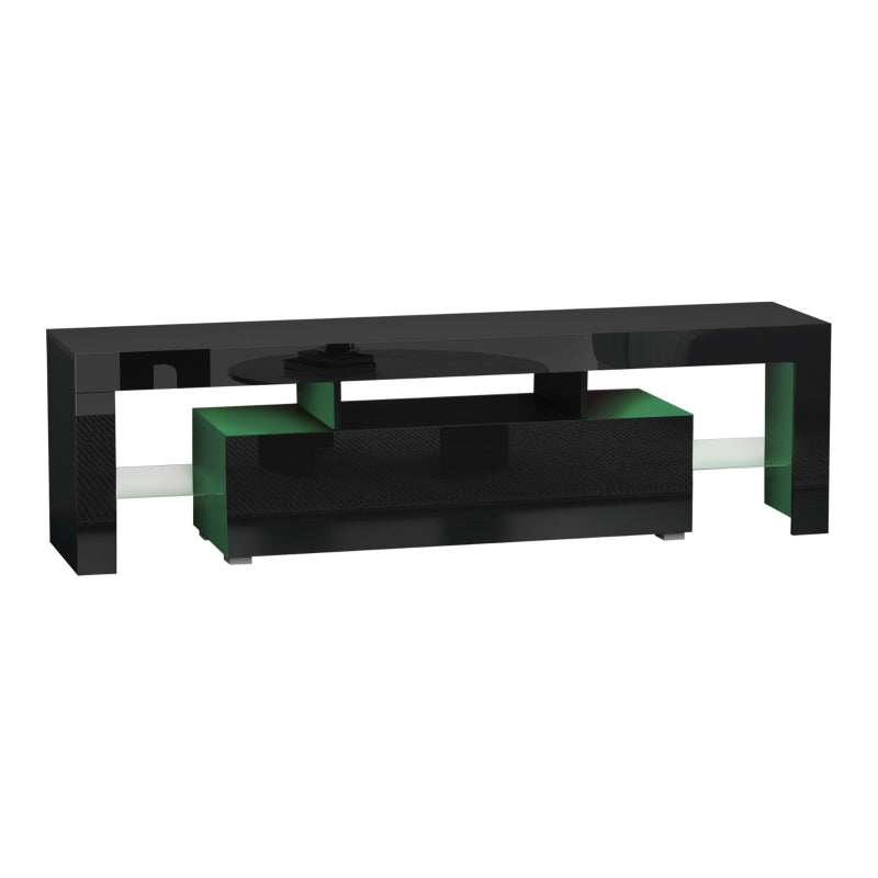 Gloss Black TV Stand With LED Lights