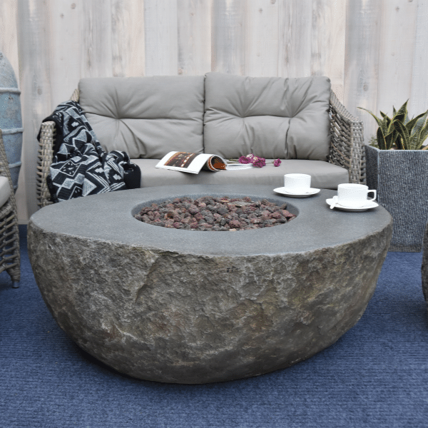 High Performance Cast Concrete Boulder Fire Table