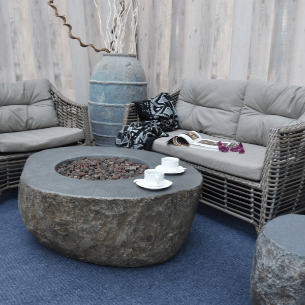 High Performance Cast Concrete Boulder Fire Table