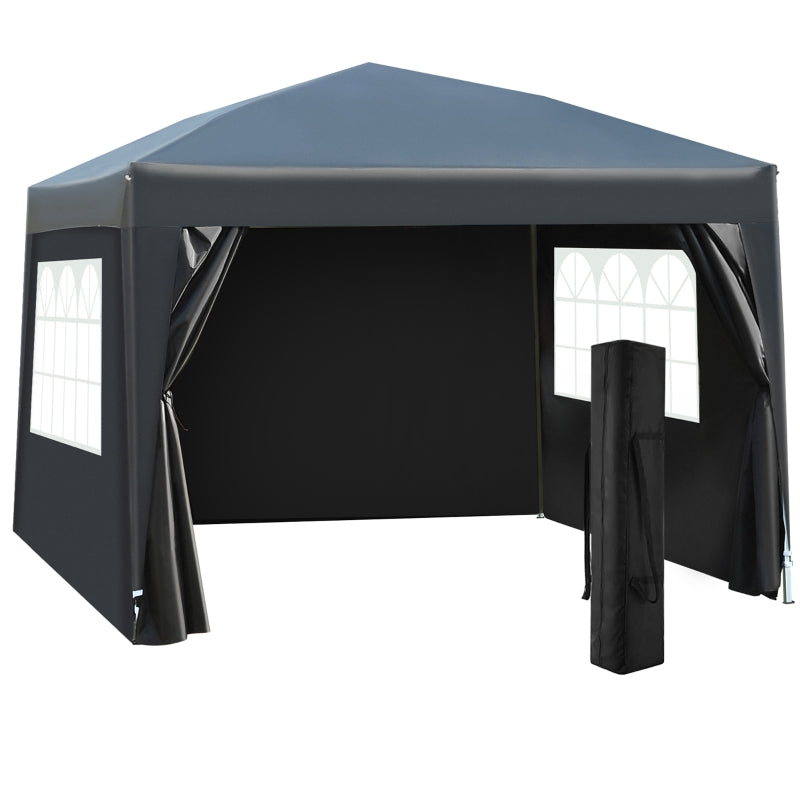 Black Square Pop Up Gazebo