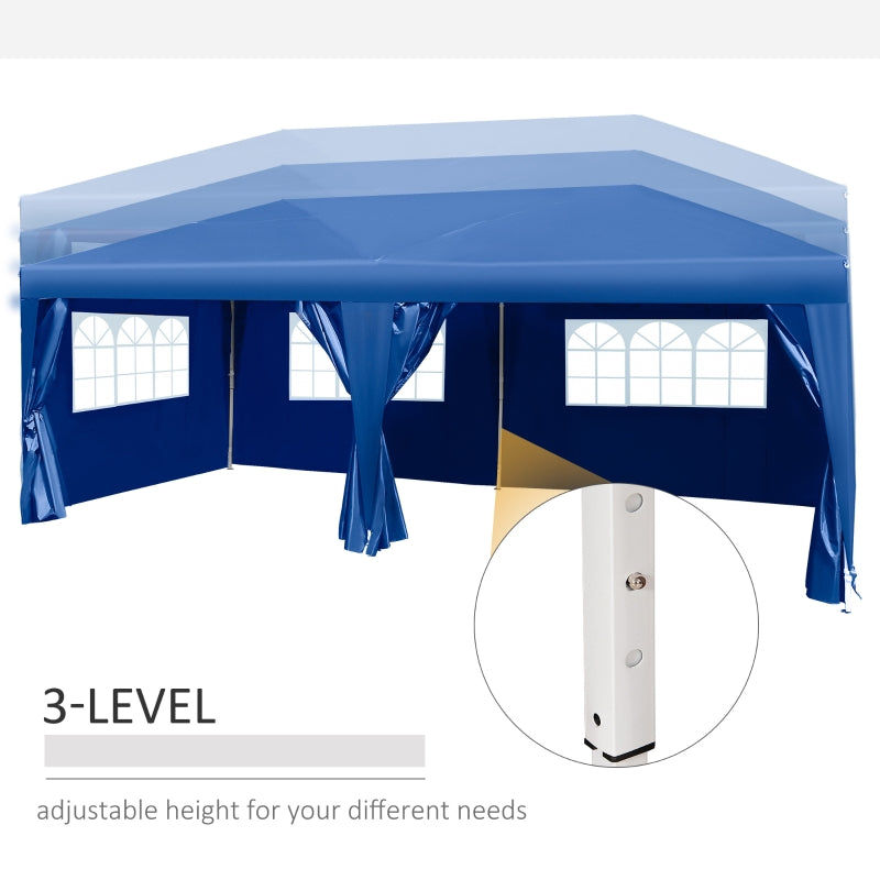 Blue Water Resistant Pop Up Gazebo