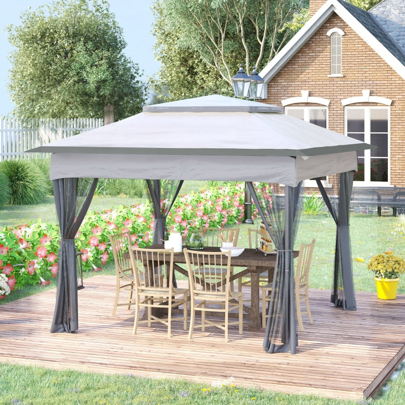 Grey Metal Pop Up Gazebo