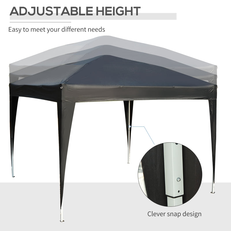 Black Square Pop Up Gazebo