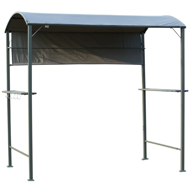 Grey Metal BBQ Canopy