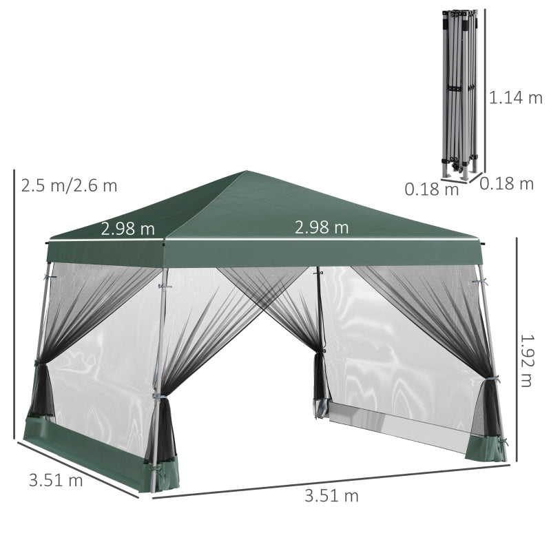 Green Gazebo With Netting