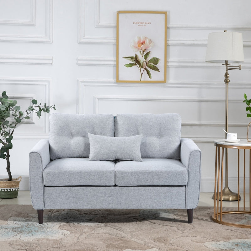 Harvard Light Grey 2 Seater Linen Sofa