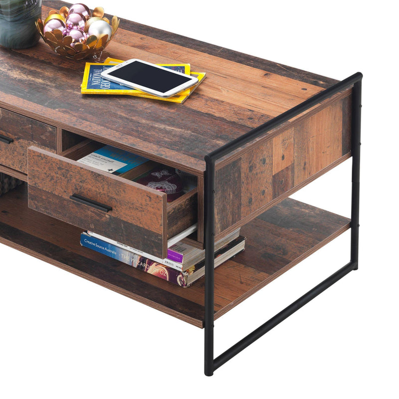 Abbey Coffee Table with 3 Drawers 