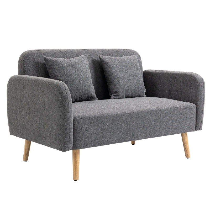 Grey Fabric 2 Seater Sofa