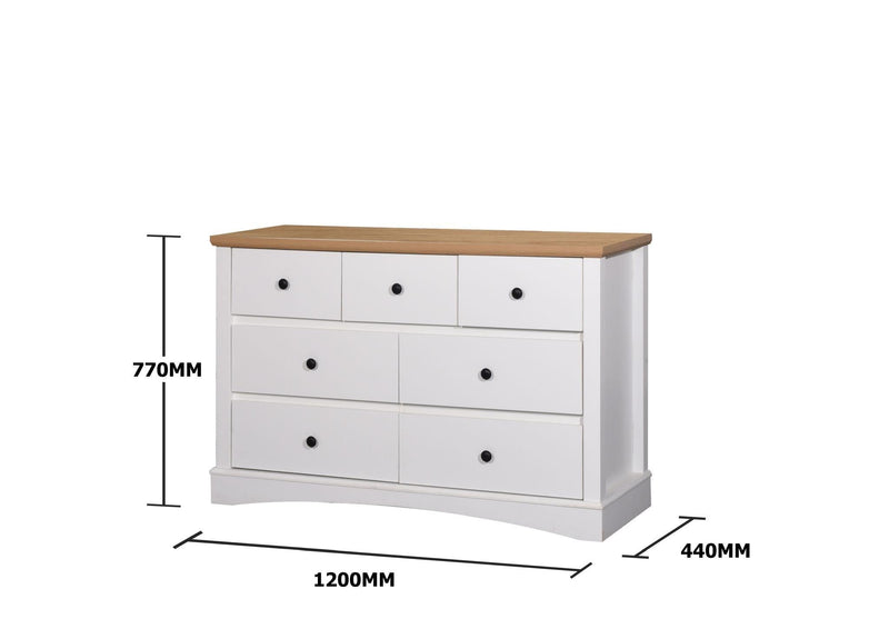 Carden 3 Piece Bedroom Set 7 Drawer 