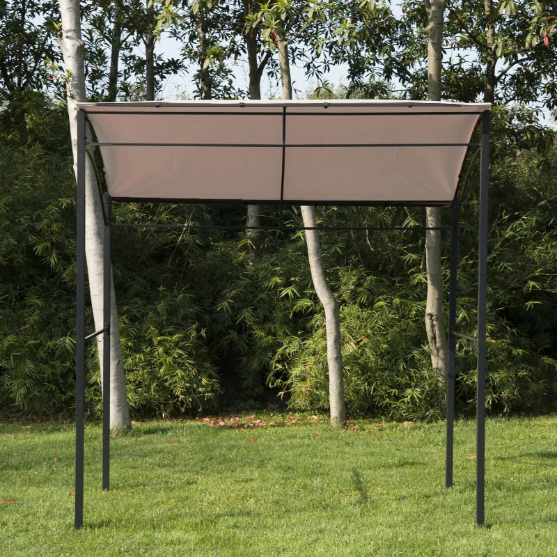 Metal Gazebo With Beige Cover For BBQ