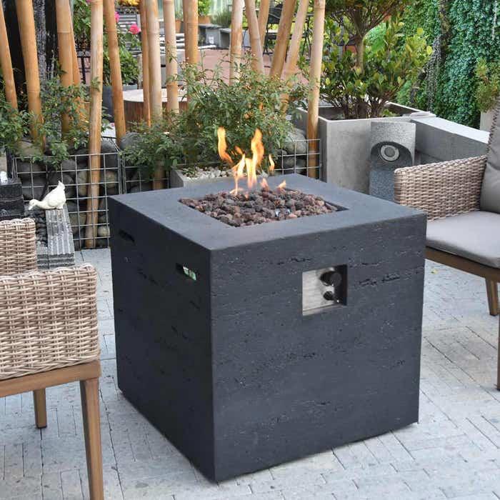 Elementi Ellington Gas Fire Pit Table - Gas Fire Pit Table