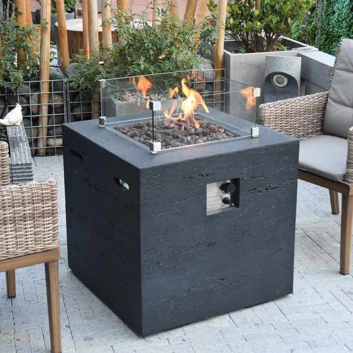 Elementi Ellington Gas Fire Pit Table - Gas Fire Pit Table