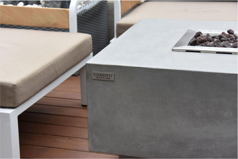 Elementi Granville Gas Fire Pit Table - Gas Fire Pit Table