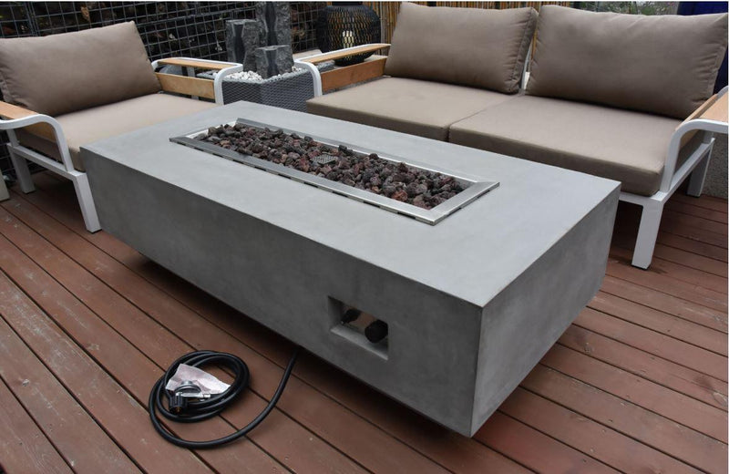 Elementi Granville Gas Fire Pit Table - Gas Fire Pit Table