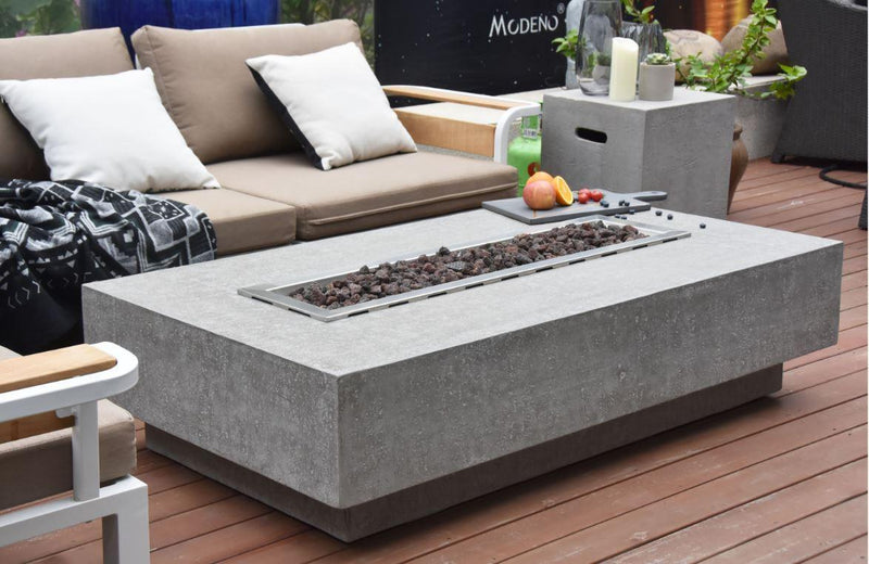 Elementi Hampton Gas Fire Pit Table - Gas Fire Pit Table